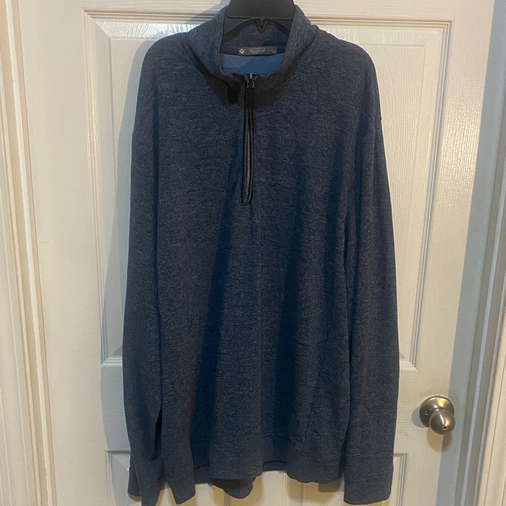 Men's Navy Zip-Up Sweater